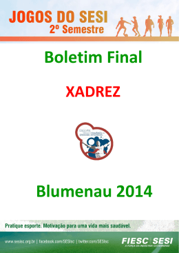 Boletim Final Blumenau 2014