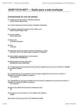 ACEF/1213/14277 &mdash; Gui&atilde;o para a auto-avalia&ccedil;&atilde;o