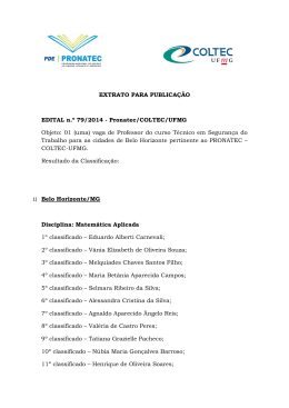 EXTRATO PARA PUBLICA&Ccedil;&Atilde;O EDITAL n.&ordm; 79/2014