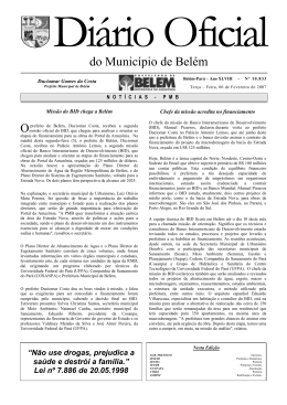 do Munic&iacute;pio de Bel&eacute;m