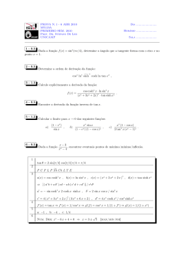 1 - 0.5 Dada a função f(x) = sin2(πx/4), determine o