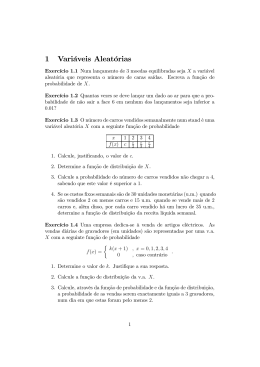 1 Vari&aacute;veis Aleat&oacute;rias