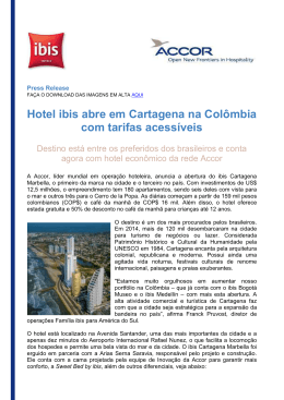 Hotel ibis abre em Cartagena na Colômbia com tarifas
