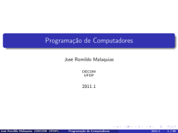 Programa&ccedil;&atilde;o de Computadores