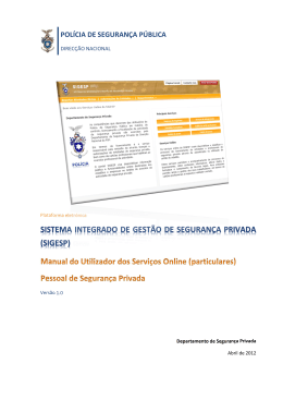 Manual do Utilizador Particular - SIGESP