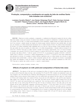Revista Brasileira de Zootecnia Produ&ccedil;&atilde;o, composi&ccedil;&atilde;o e