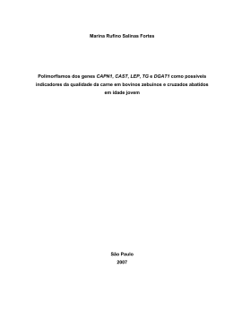 Polimorfismos de genes CAPN1, CAST, LEP, TG e DGAT1 como