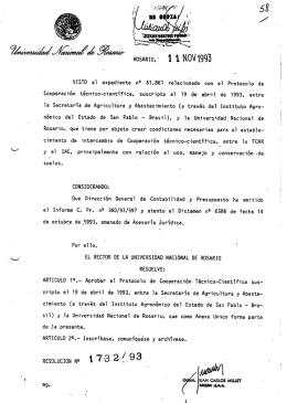 ROSARIO.Í I 1 NOV1993 - Facultad de Derecho