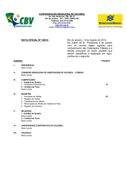 148 CBV 13.08.2014 - Competi&ccedil;&otilde;es Quadra e Registro