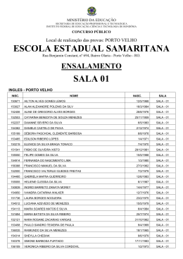 Ensalamento Escola Estadual Samaritana - Porto Velho