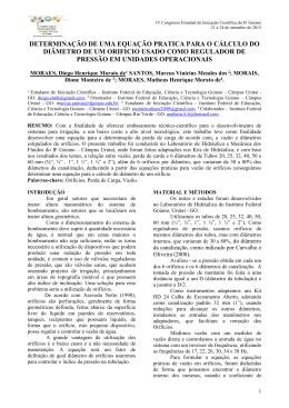 determina&ccedil;&atilde;o de uma equa&ccedil;&atilde;o pratica para o c&aacute;lculo do di&acirc;metro