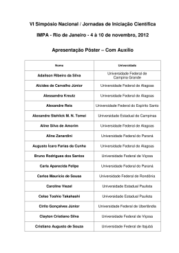 Apresenta&ccedil;&atilde;o Poster