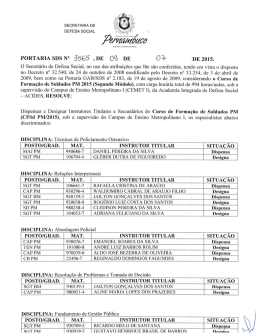 Portaria2015_3565_Dispensa_Designação_Instrutores_CFSd