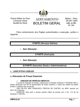 ADITAMENTO BOLETIM GERAL - Proxy da Polícia Militar do Pará!