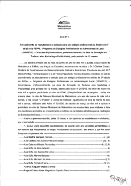 Ata n.º1 - Câmara Municipal de Matosinhos