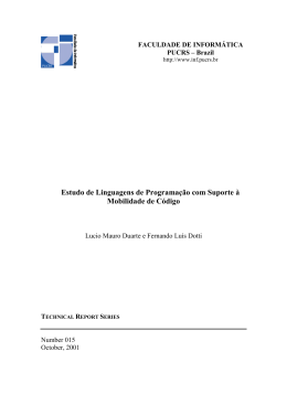 Estudo de Linguagens de Programa&ccedil;&atilde;o com Suporte &agrave;