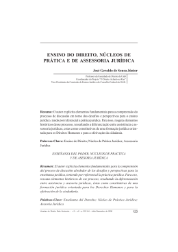 ensino do direito, núcleos de prática e de assessoria jurídica