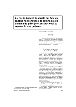 A cria&ccedil;&atilde;o judicial do direito em face do c&acirc;none hermen&ecirc;utico da