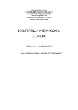 i conferência internacional de direito