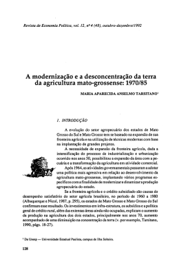 A moderniza&ccedil;&atilde;o e a desconcentra&ccedil;&atilde;o da terra