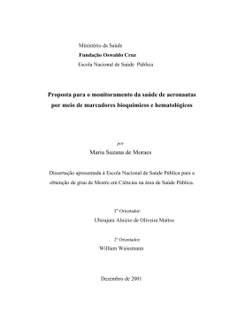 Proposta para o monitoramento da sa&uacute;de de - Arca