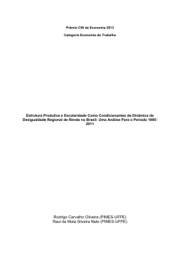 Estrutura produtiva e escolaridade como