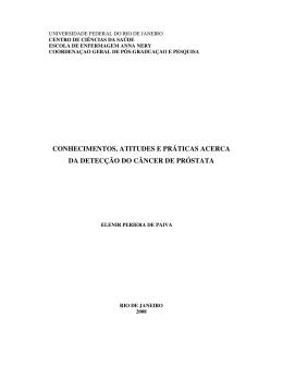 conhecimentos, atitudes e práticas acerca da detecção do câncer