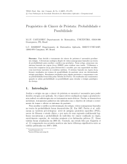 Progn&oacute;stico de C&acirc;ncer de Pr&oacute;stata: Probabilidade e