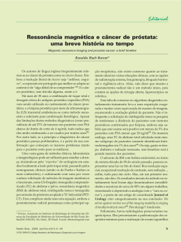 Editorial Ressonância magnética e câncer de próstata