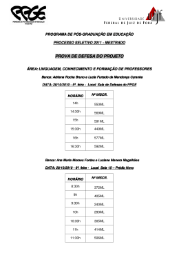 prova de defesa do projeto prova de defesa do projeto