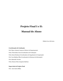 Projeto Final I e II - Departamento de Inform&aacute;tica - PUC-Rio
