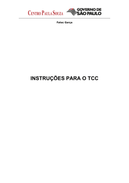 INSTRU&Ccedil;&Otilde;ES PARA O TCC