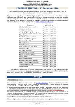 Edital - Faculdade de Ci&ecirc;ncias M&eacute;dicas