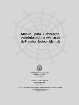 Manual para Elaboração, Administração e Avaliação de Projetos