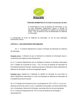 Portaria 01_12- Regulamento TCC SI