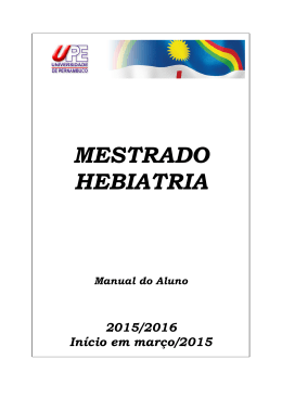 Mestrado em Hebiatria