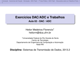 Exerc&iacute;cios DAC/ADC e Trabalhos - Aula 02 - DAC - DCA