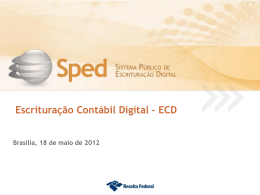 Escrituração Contábil Digital ECD