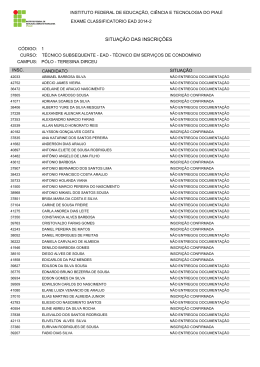 Lista de Inscri&ccedil;&otilde;es Deferidas