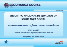 Diapositivo 1 - Instituto Nacional de Seguran&ccedil;a Social