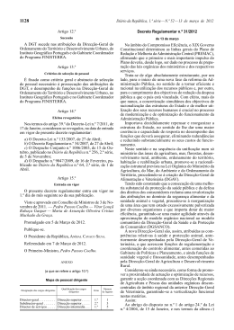 Decreto Regulamentar n.º 31/2012 - Direção