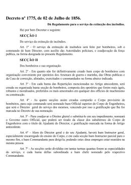 Decreto Nr 01775 - 02-07-1856 - Corpo de Bombeiros Militar do