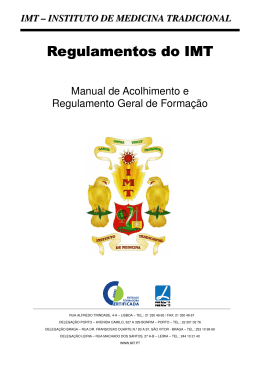 Regulamento Geral de Formação - IMT