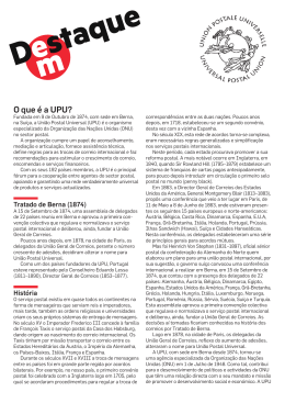 O que é a UPU? - Fundação Portuguesa das Comunicações
