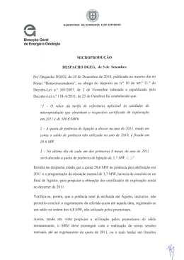 Despacho do DGEG, de 5 de Setembro