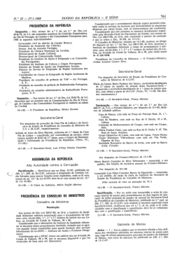 Despacho de 19/01/88. D.R. II S&eacute;rie, n.&ordm; 22, de 1988-01-27