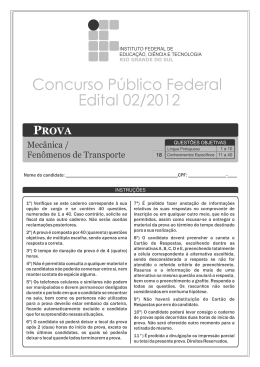 Mecânica-FenTransporte - prova edital 02/2012