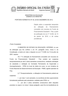 Portaria Normativa n&ordm; 28, de 28 de dezembro de 2012