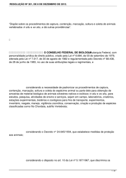 RESOLU&Ccedil;&Atilde;O N&ordm; 301, DE 8 DE DEZEMBRO DE 2012.