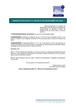 RESOLUÇÃO GPGJ Nº 1.790, DE 27 DE DEZEMBRO DE 2012.